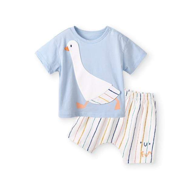 2 Pcs Short Sleeve Outfit