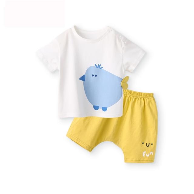 2 Pcs Short Sleeve Outfit