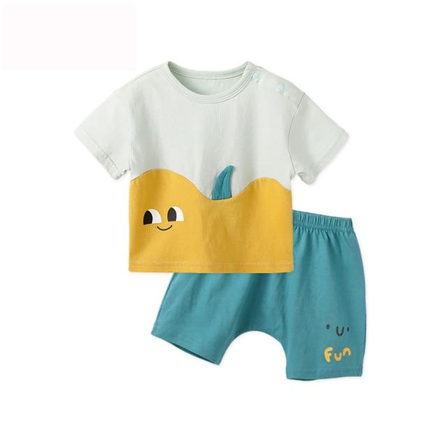 2 Pcs Short Sleeve Outfit