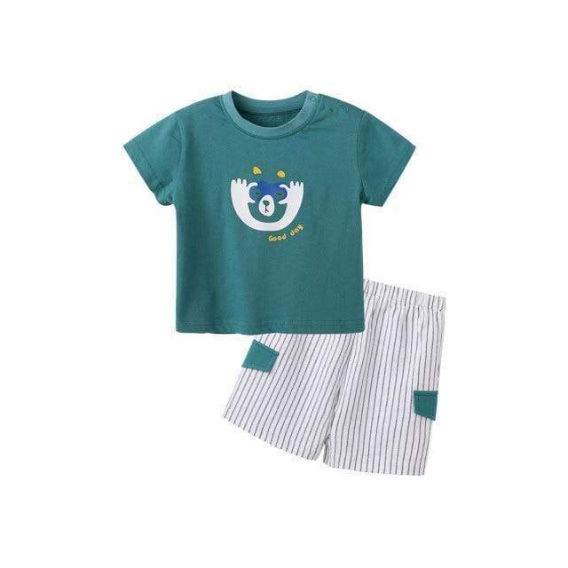 2 Pcs Short Sleeve Outfit