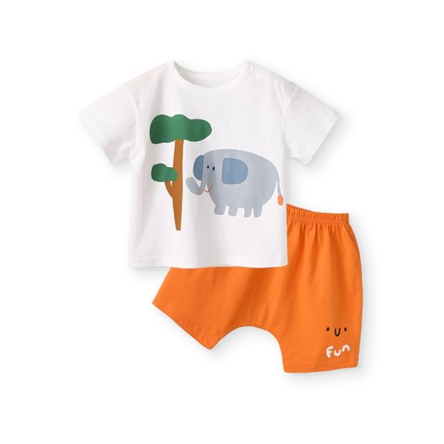 2 Pcs Short Sleeve Outfit