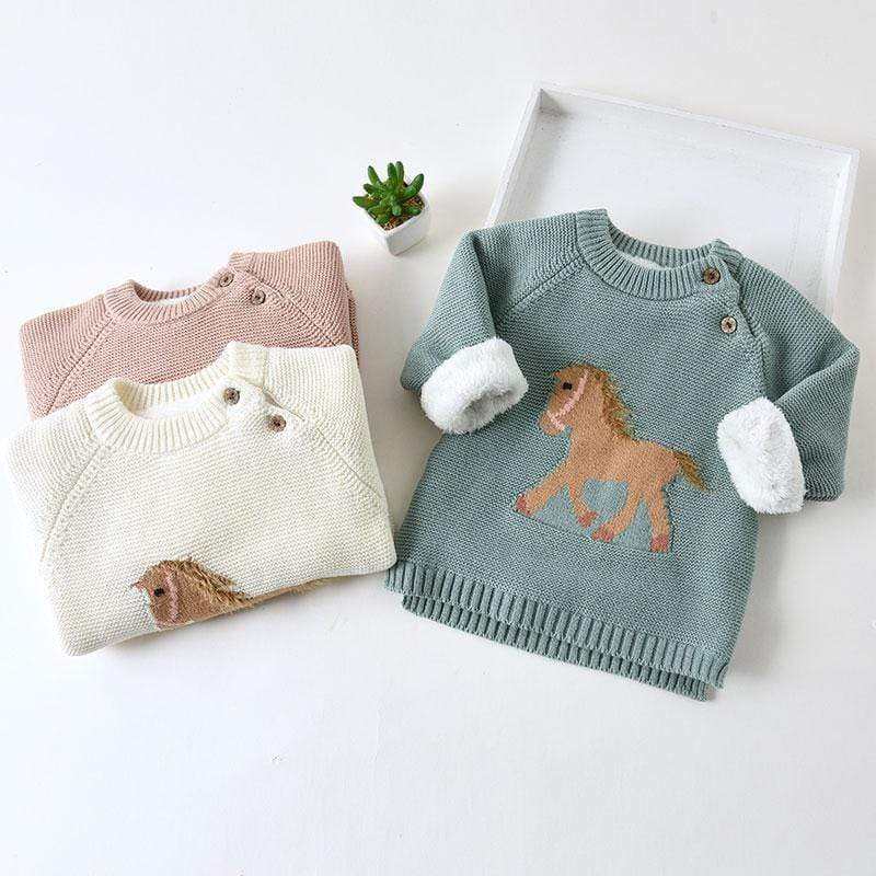 Momorii Baby Knitted Sweater Horse Pattern