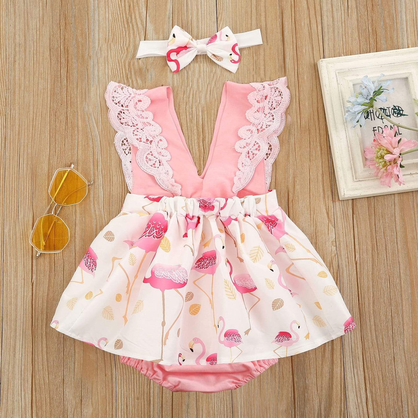 Flamingo Printed Romper
