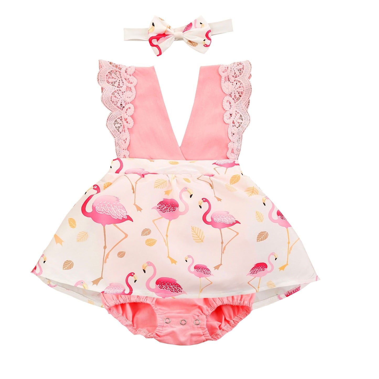 Flamingo Printed Romper