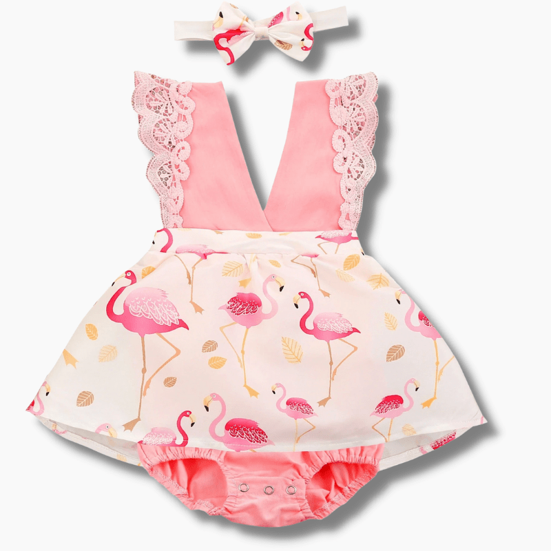 Flamingo Printed Romper