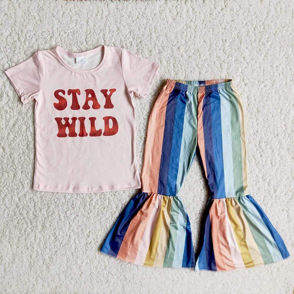 Striped Flare Pants Outfit