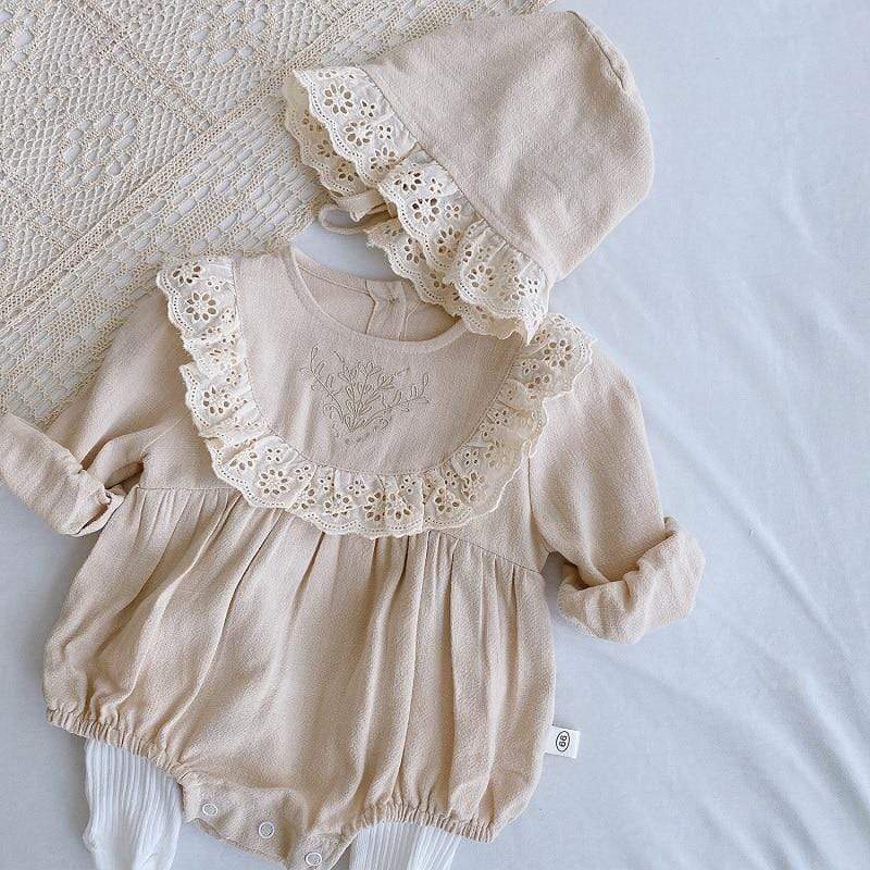 Vintage Lace Romper and Hat
