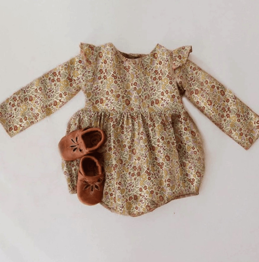 Long Sleeve Baby Floral Romper