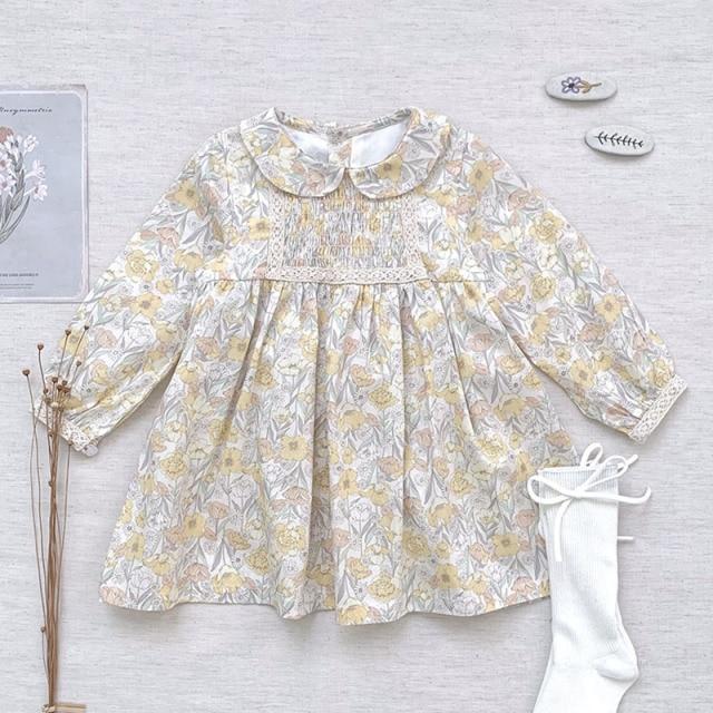 Long Sleeve Mini Floral Dress
