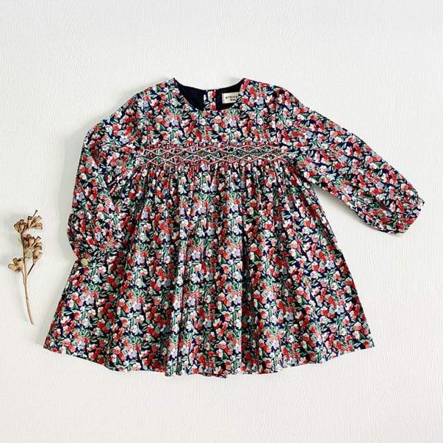 Long Sleeve Mini Floral Dress