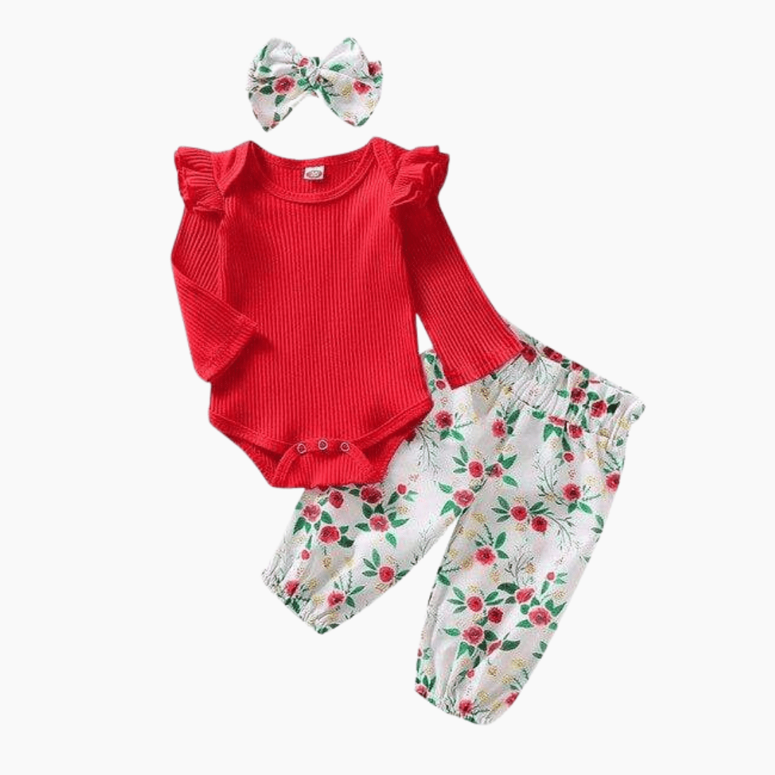 Long Sleeve Floral Romper Outfit