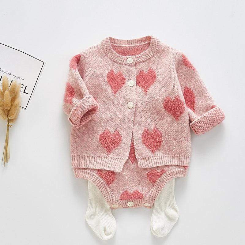 Love Print Sweater Set