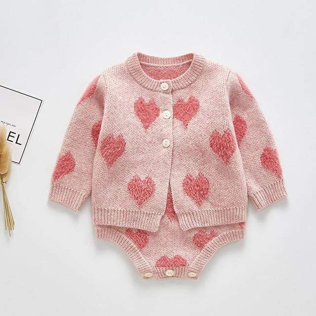 Love Print Sweater Set