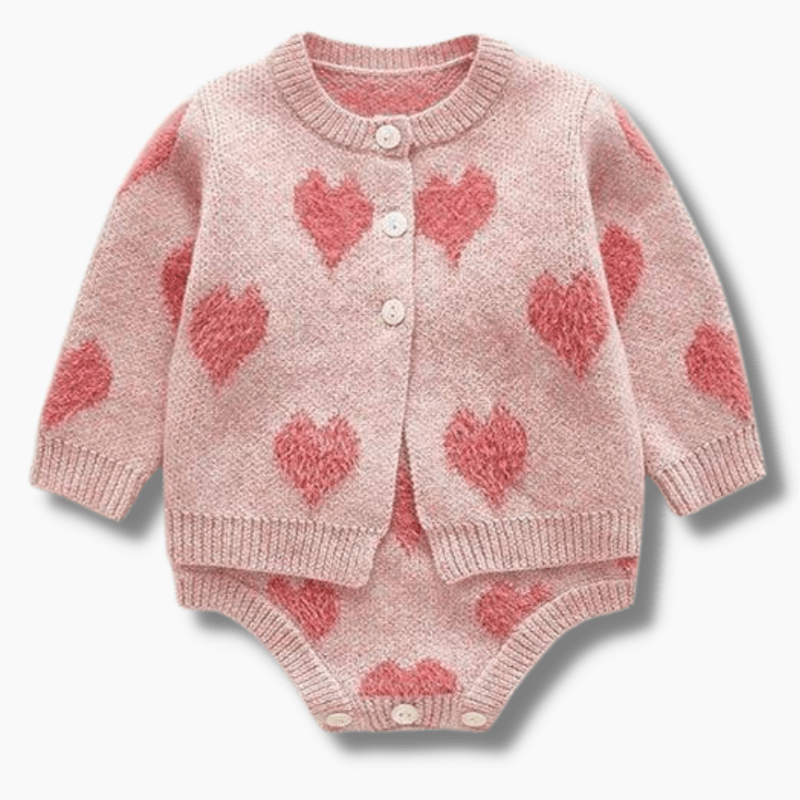 Love Print Sweater Set