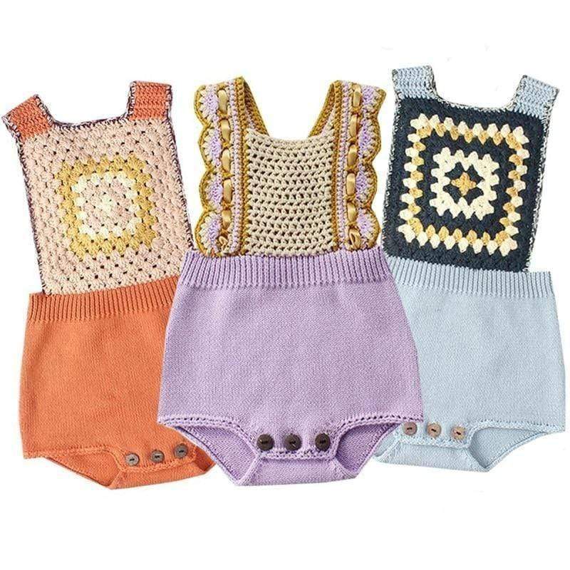 Vintage Style Knitted Romper