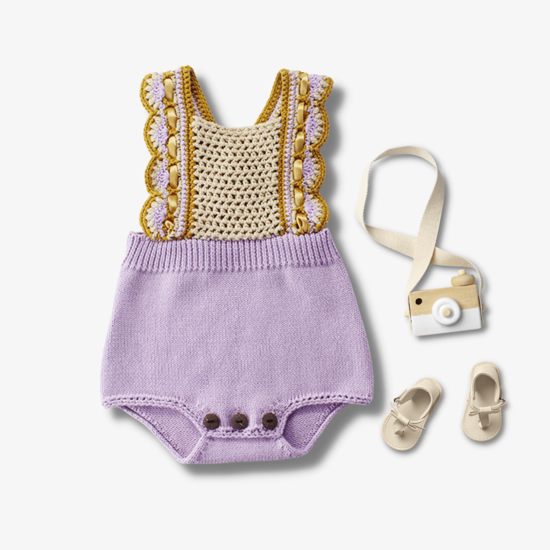 Vintage Style Knitted Romper