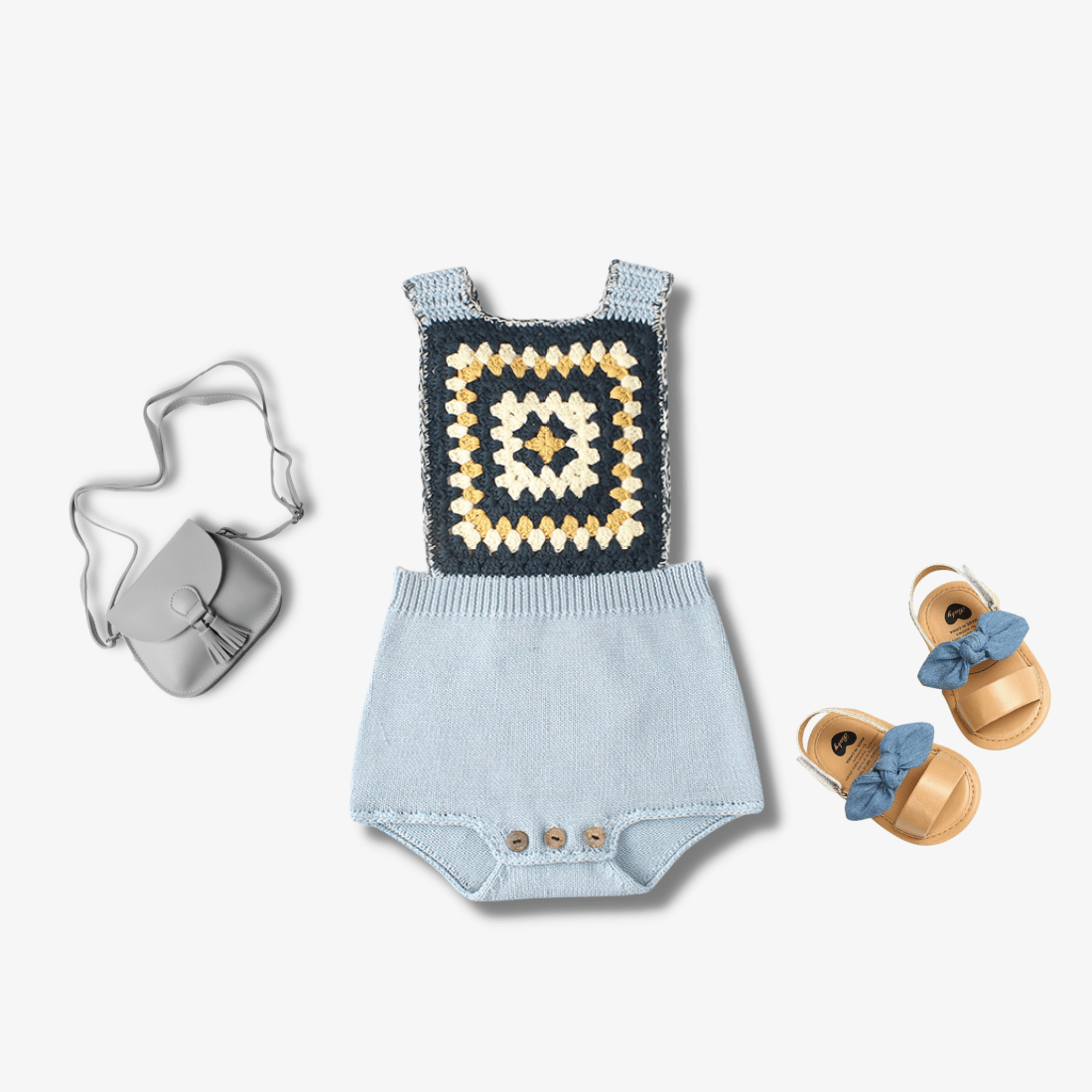 Vintage Style Knitted Romper