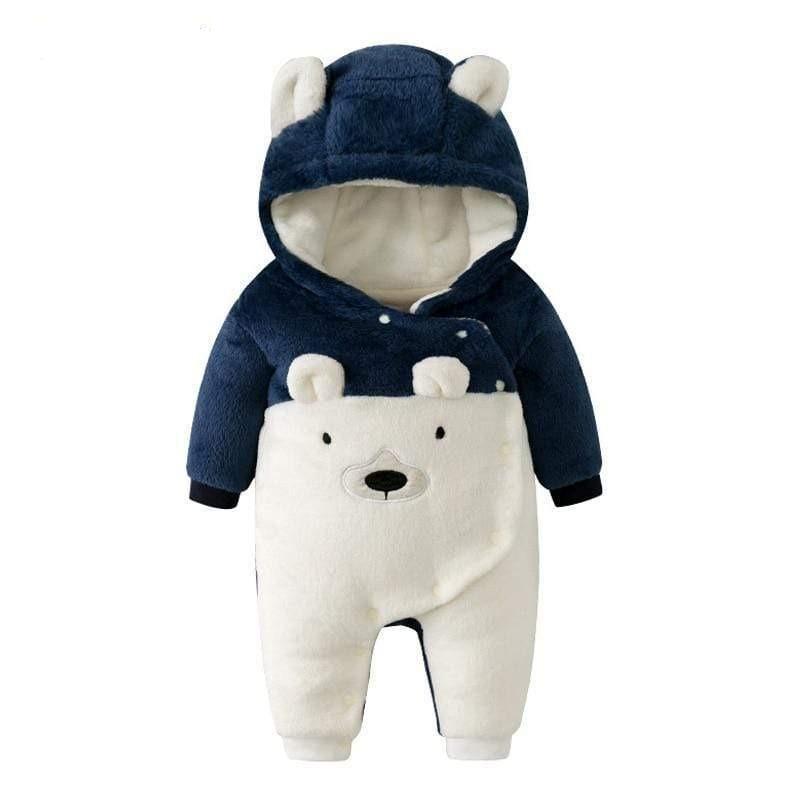 Winter Fleece Bear Jumpsuit