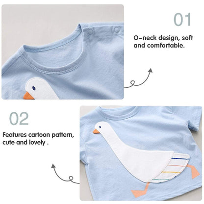 2 Pcs Short Sleeve Outfit