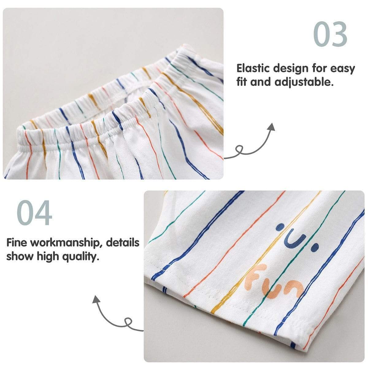 2 Pcs Short Sleeve Outfit