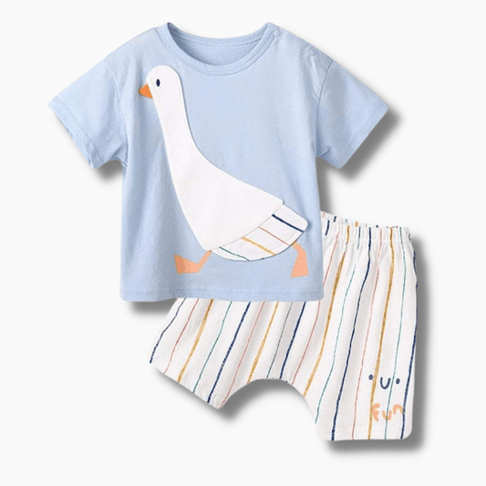 2 Pcs Short Sleeve Outfit
