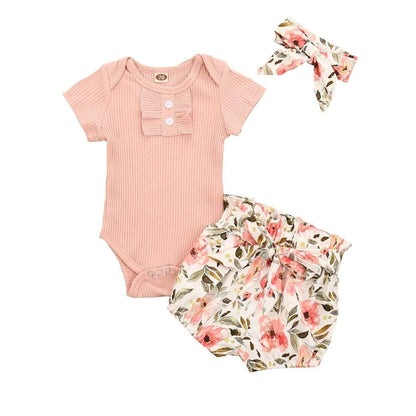 Aki Baby Floral Romper Outfit