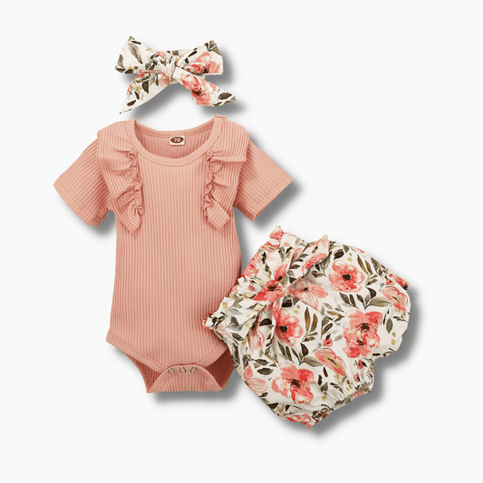 Aki Baby Floral Romper Outfit