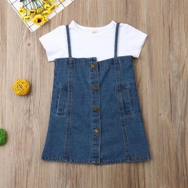 Baby Denim Dress Set
