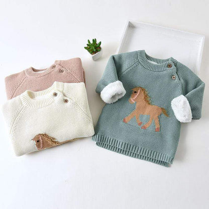 Momorii Baby Knitted Sweater Horse Pattern