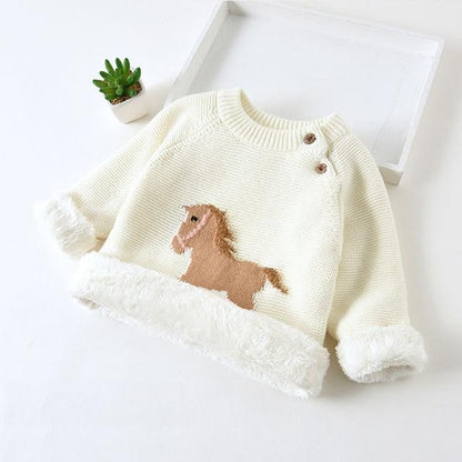 Momorii Baby Knitted Sweater Horse Pattern
