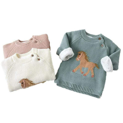 Momorii Baby Knitted Sweater Horse Pattern