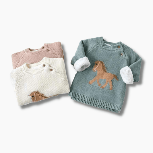 Momorii Baby Knitted Sweater Horse Pattern