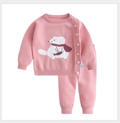 Cartoon Bear Sweater Set