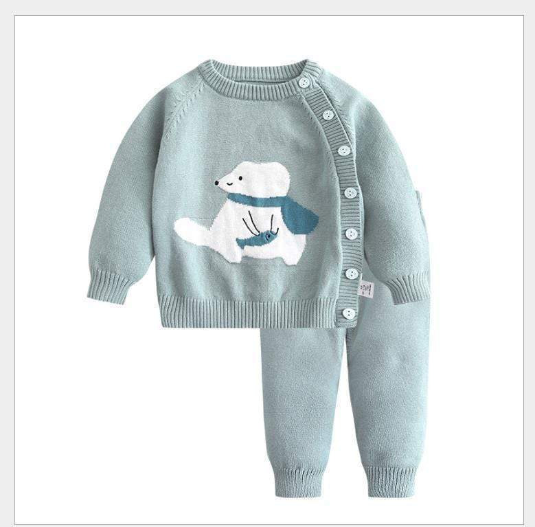 Cartoon Bear Sweater Set