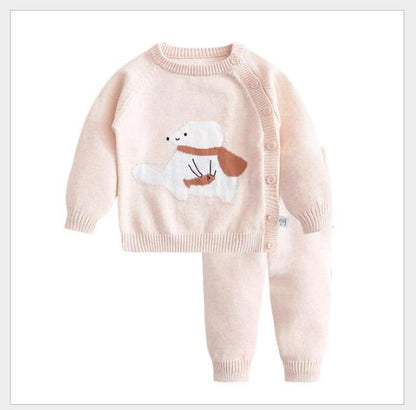 Cartoon Bear Sweater Set