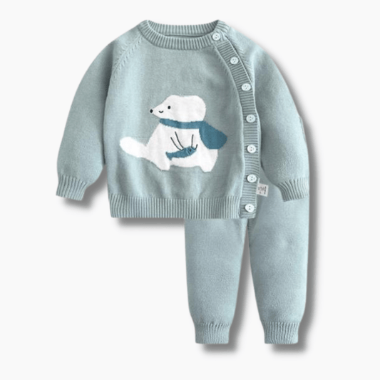 Cartoon Bear Sweater Set