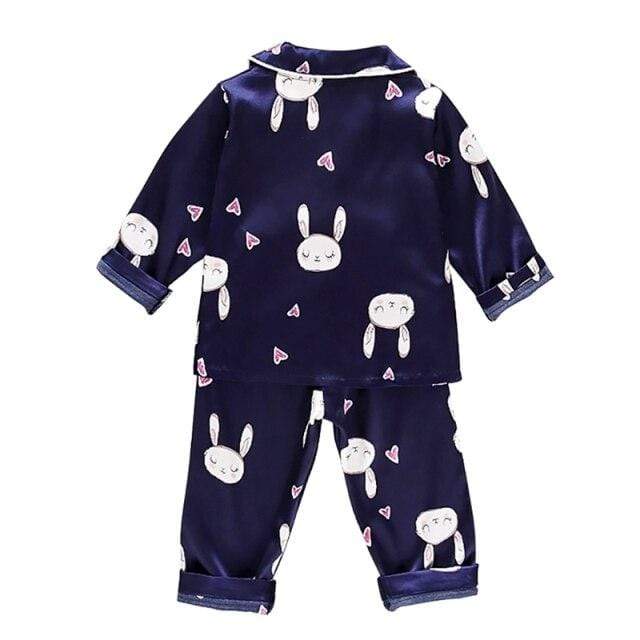 Cartoon Satin Pajamas Set
