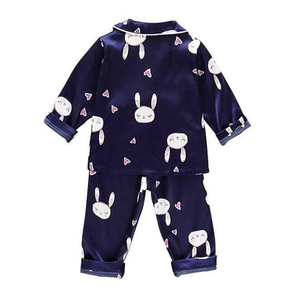 Cartoon Satin Pajamas Set