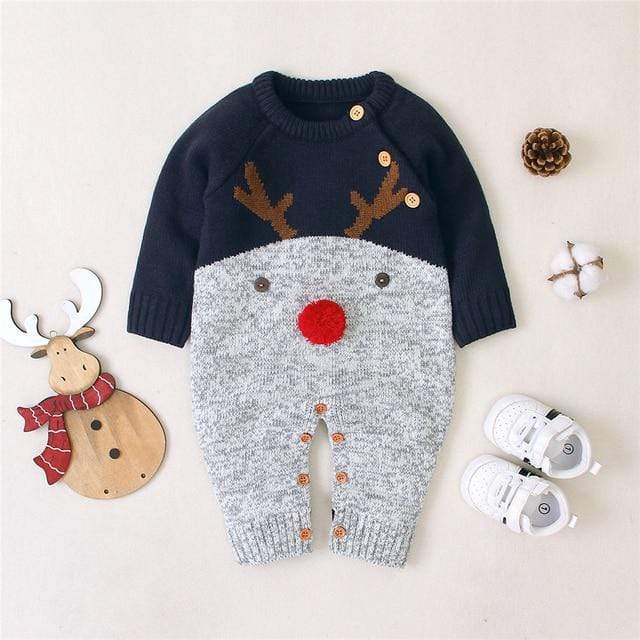 Baby Christmas Reindeer Romper