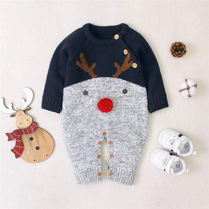Baby Christmas Reindeer Romper