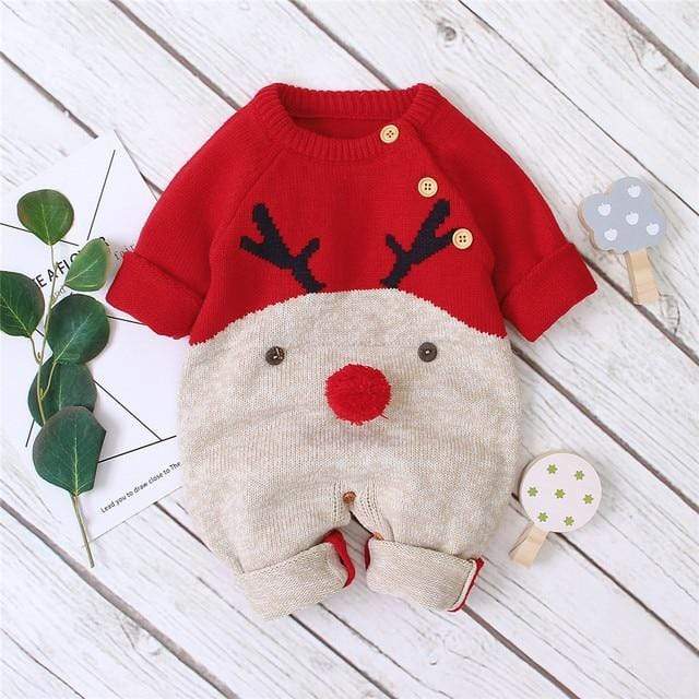 Baby Christmas Reindeer Romper