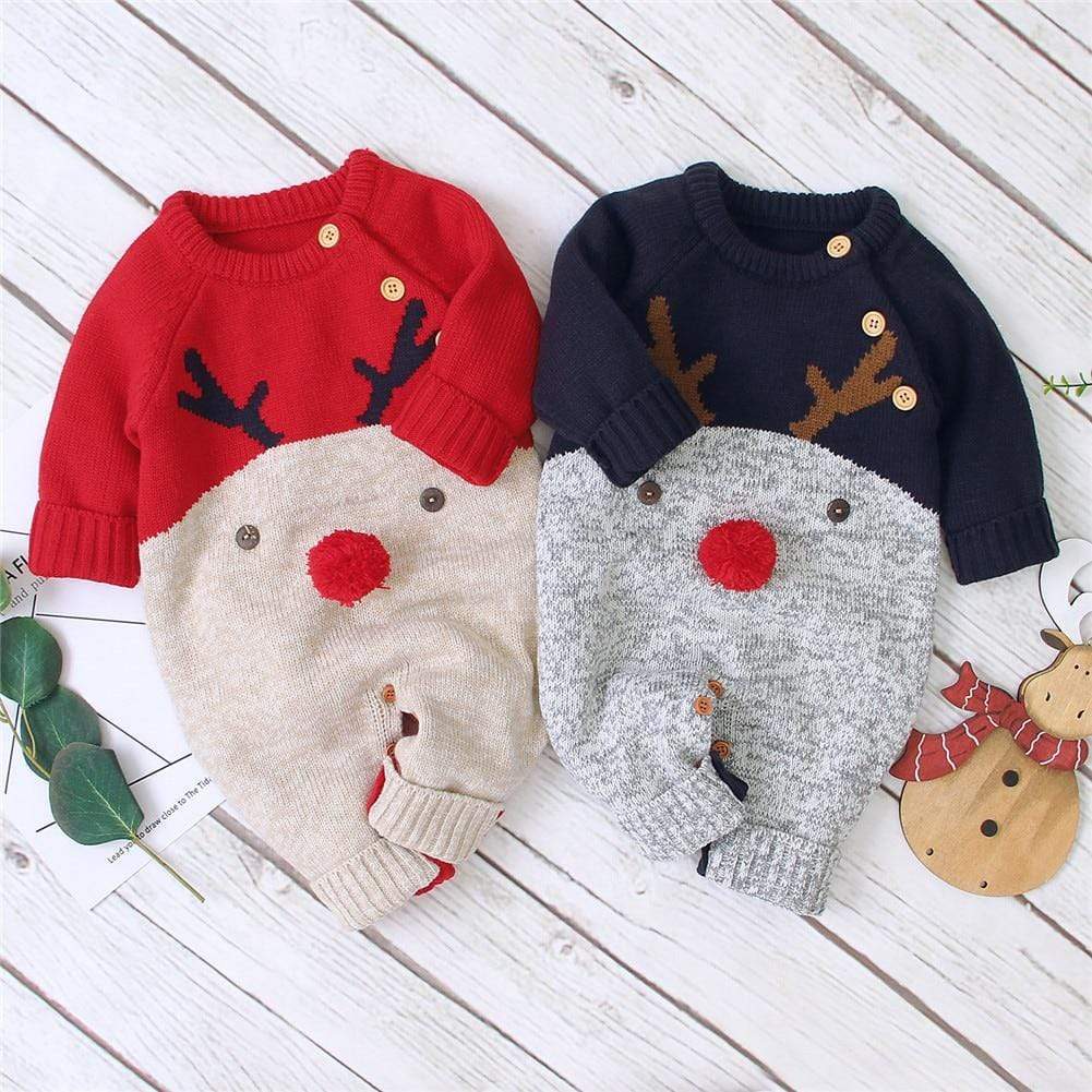 Baby Christmas Reindeer Romper