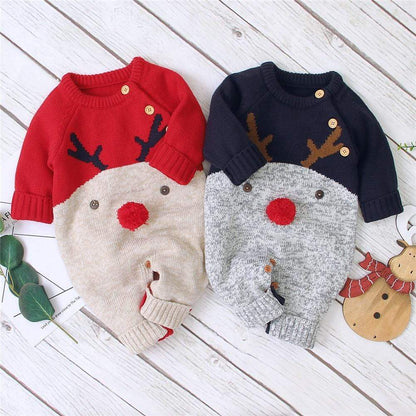 Baby Christmas Reindeer Romper