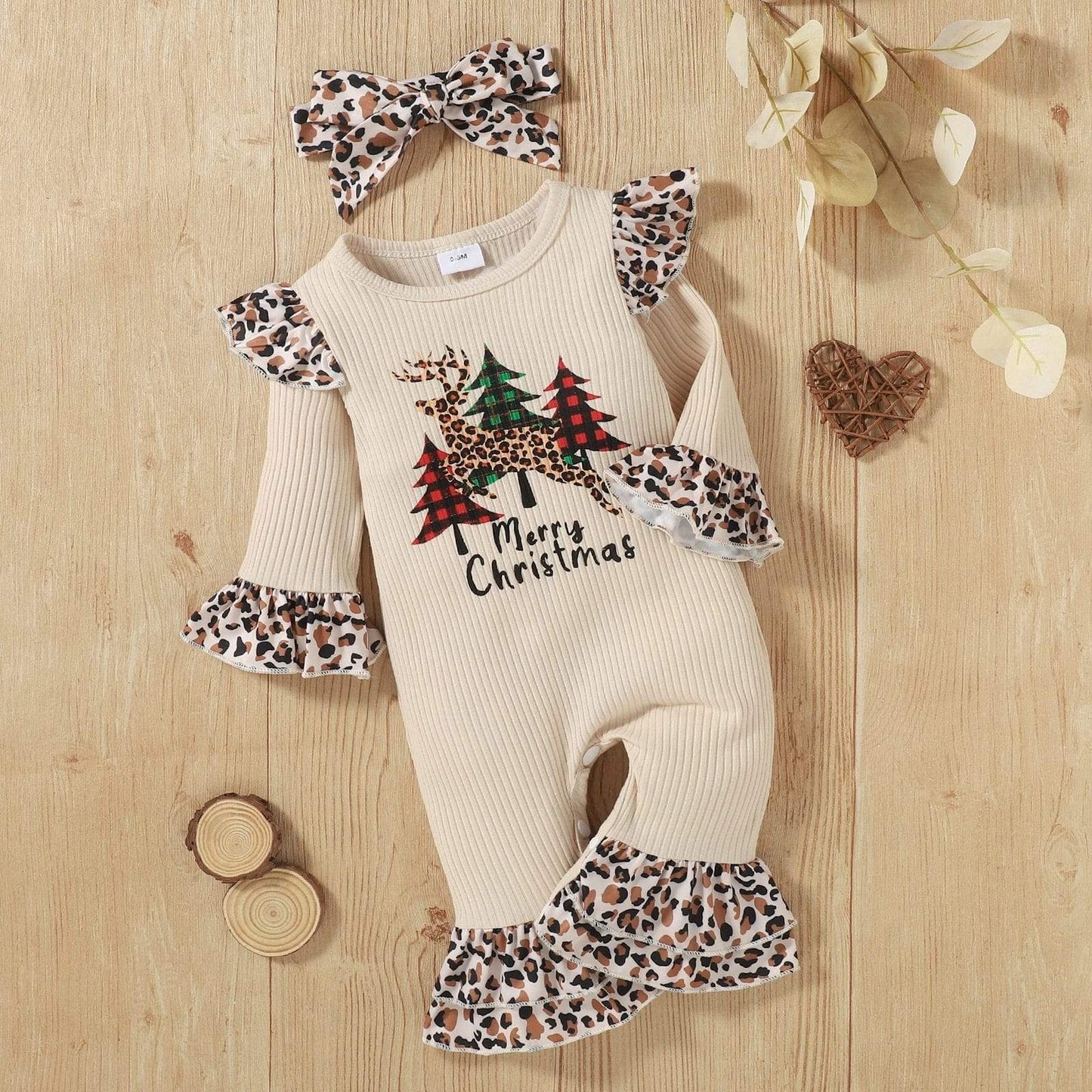 Baby Christmas Romper and Headband