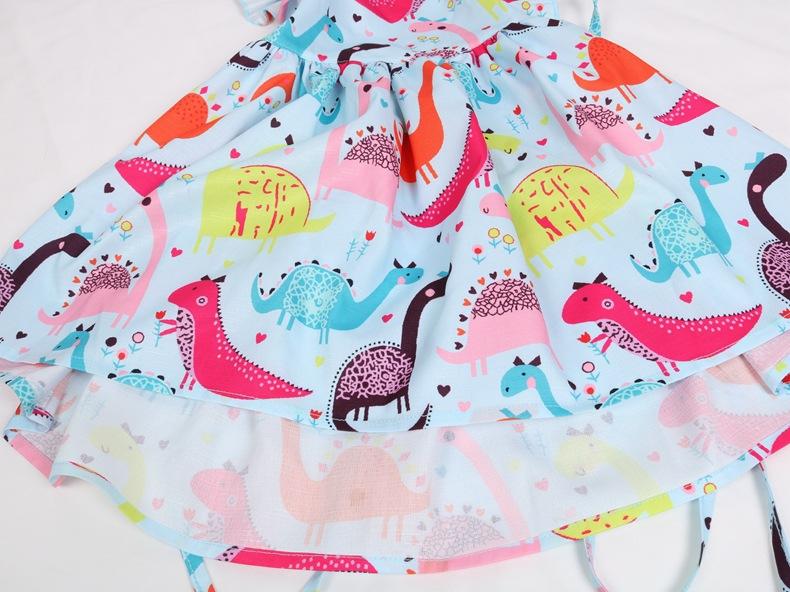 Cartoon Dinosaur Print Dress