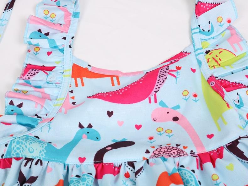 Cartoon Dinosaur Print Dress