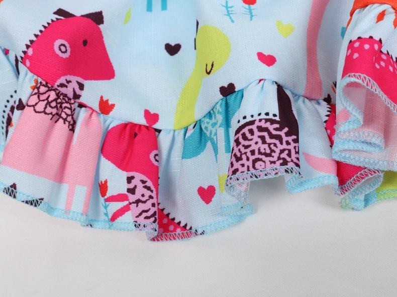 Cartoon Dinosaur Print Dress