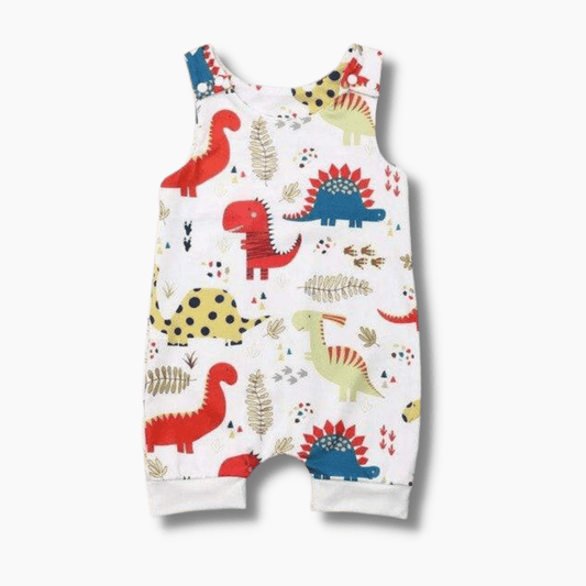 Dinosaurs Print Sleeveless Romper