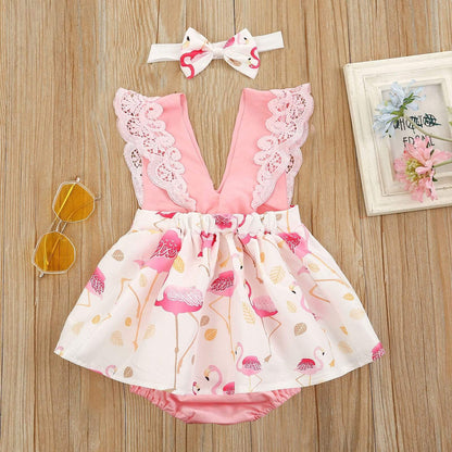 Flamingo Printed Romper