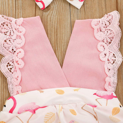 Flamingo Printed Romper